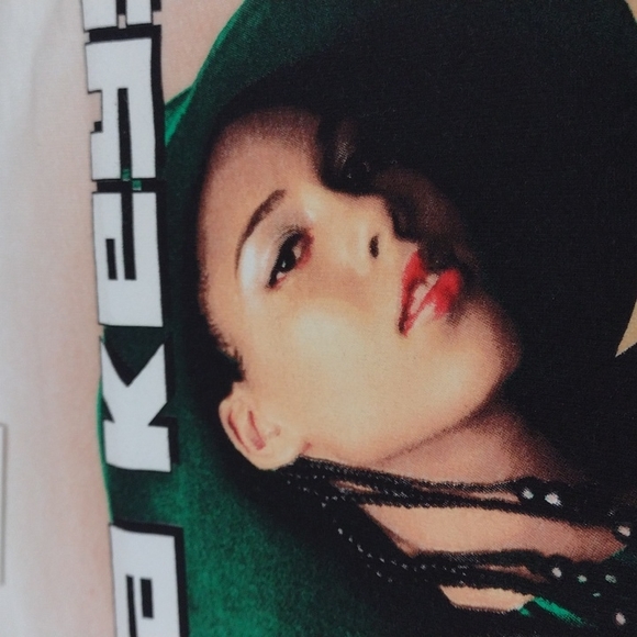 Alicia Keys Cream Cotton Graphic T-Shirt, Size: XS / S / M / L / XXL - Picture 4 of 6